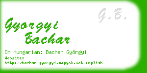 gyorgyi bachar business card